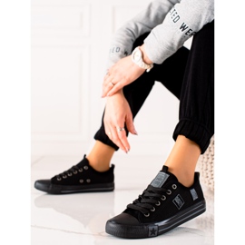 Tênis feminino Big Star JJ274257 preto 2