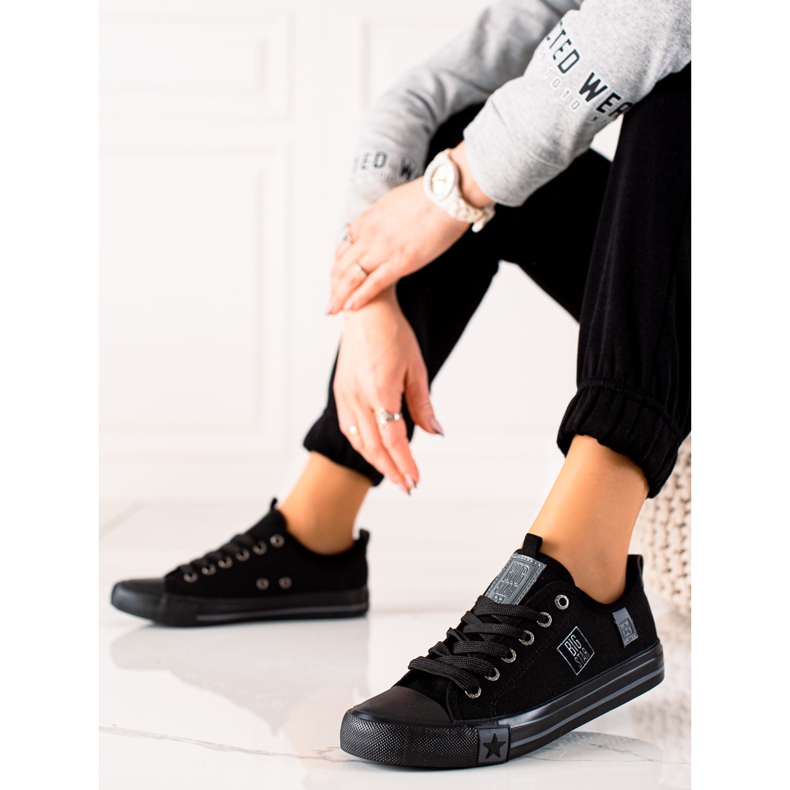 Tênis feminino Big Star JJ274257 preto 2