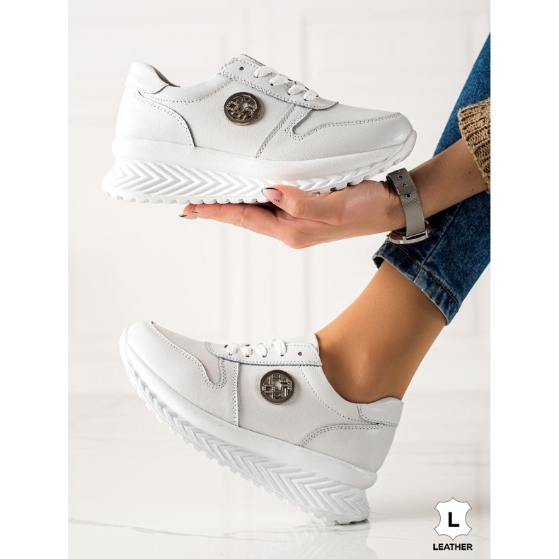 Filippo Tênis Clássico de Couro branco 1