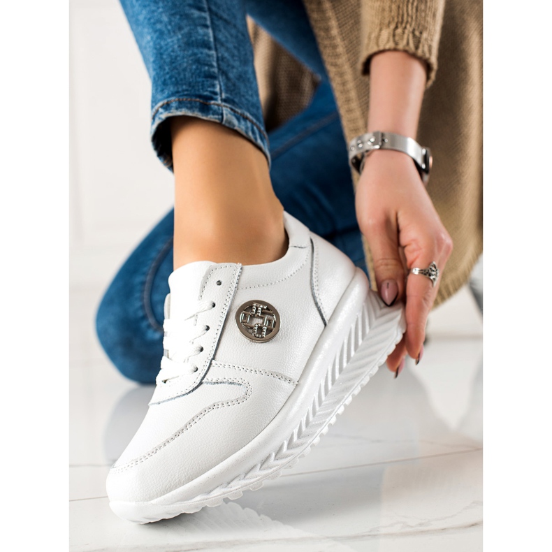 Filippo Tênis Clássico de Couro branco 2