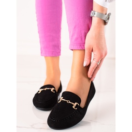 Mocassins pretos elegantes VINCEZA 2