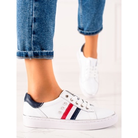 Tênis esportivo em couro VINCEZA branco 2