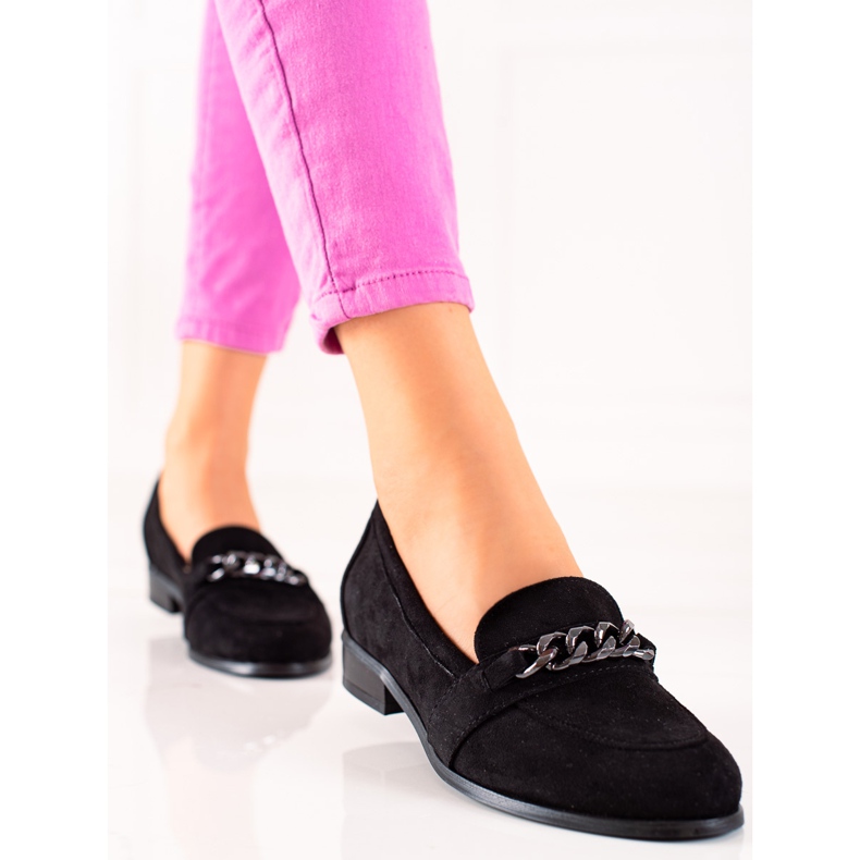 Sapatos elegantes Mocassins VINCEZA preto 2