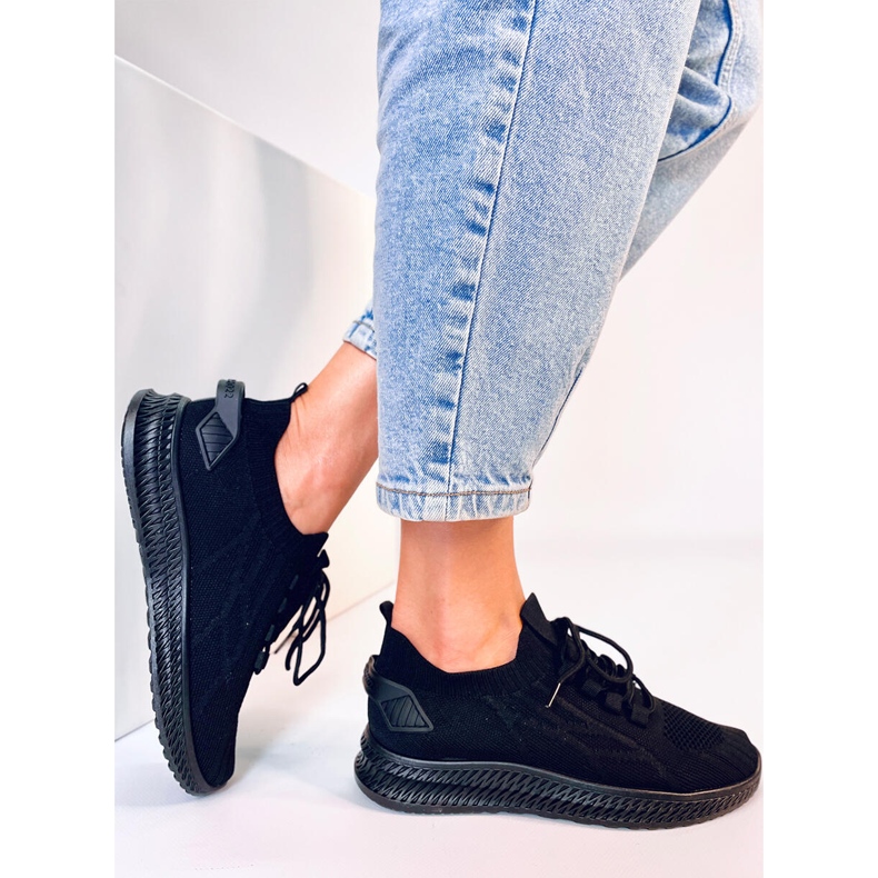 Zewa Black meias sapatos esportivos preto 1