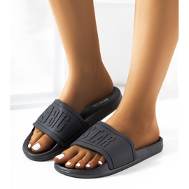 Chinelos de mulher negra Big Star DD274A271 preto 1