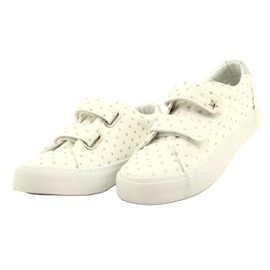 Atletico Tênis de velcro com estrelas prateadas Atlético WY20757 branco 3 Atletico Tênis de velcro com estrelas prateadas Atlético WY20757 branco 3
