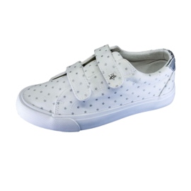 Atletico Tênis de velcro com estrelas prateadas Atlético WY20757 branco 1 Atletico Tênis de velcro com estrelas prateadas Atlético WY20757 branco 1