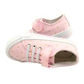 Tênis com velcro prata Atletico Stars WY21383 Rosa dourado 4