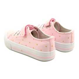 Tênis com velcro prata Atletico Stars WY21383 Rosa dourado 5