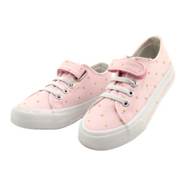 Tênis com velcro prata Atletico Stars WY21383 Rosa dourado 2