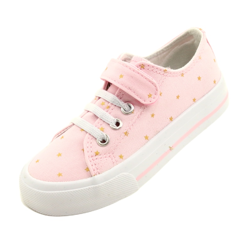 Tênis com velcro prata Atletico Stars WY21383 Rosa dourado 3