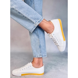 Tênis feminino branco Twerd Yellow 2