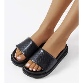 Chinelos pretos na plataforma Big Star HH274684 1