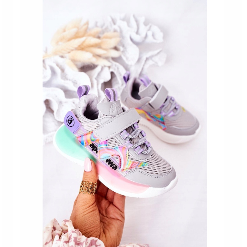 Apawwa Tênis infantis esportivos cinza 2