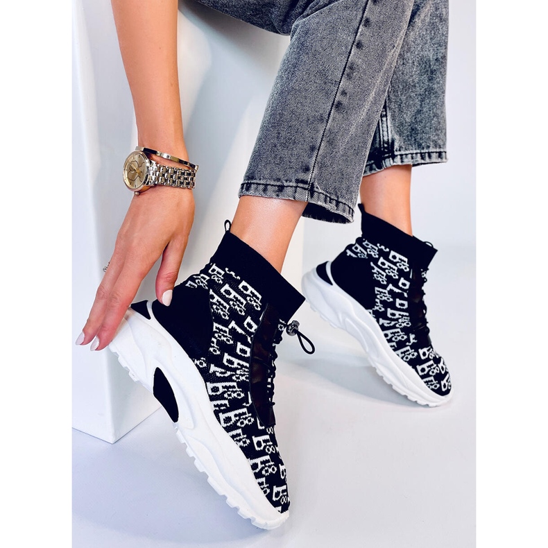 Helti Botins de meia preta preto 2