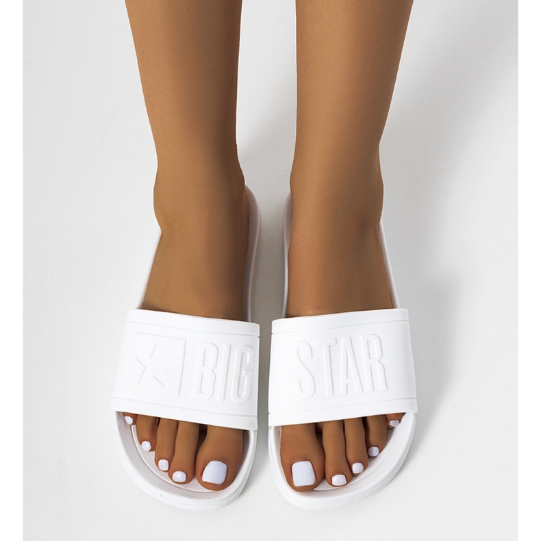 Chinelos de mulher branca Big Star DD274A268 branco 1