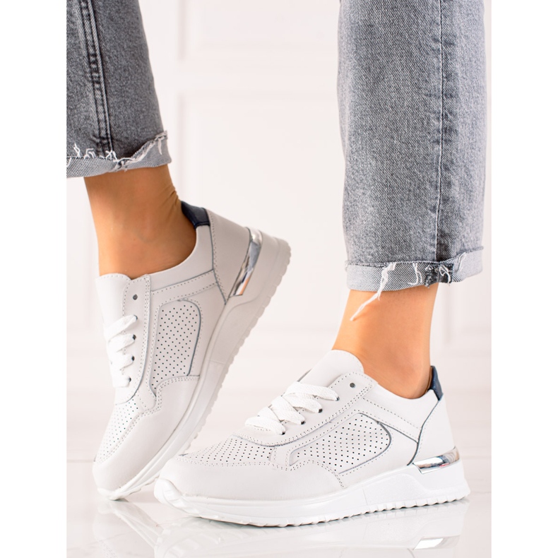 Tênis de couro VINCEZA branco 1