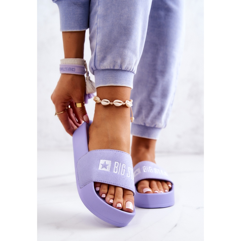 Chinelos de borracha Big Star JJ274A265 Violeta roxo 1