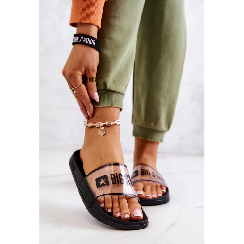 Chinelos femininos Big Star JJ274639 Preto 1