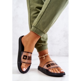 Chinelos femininos Big Star JJ274639 Preto 2