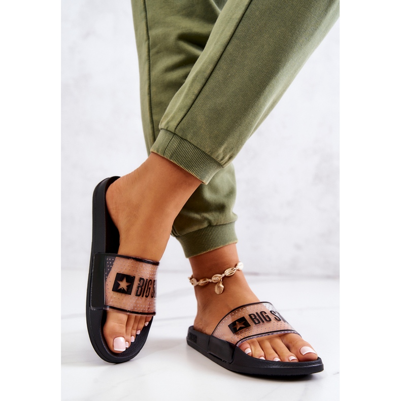 Chinelos femininos Big Star JJ274639 Preto 2