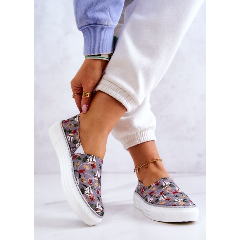 Tênis feminino slip on Memory Foam Big Star JJ276015 Cinza 2