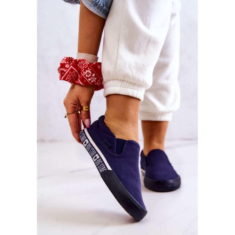 Tênis feminino Slip-on Big Star HH274011 Azul marinho 1