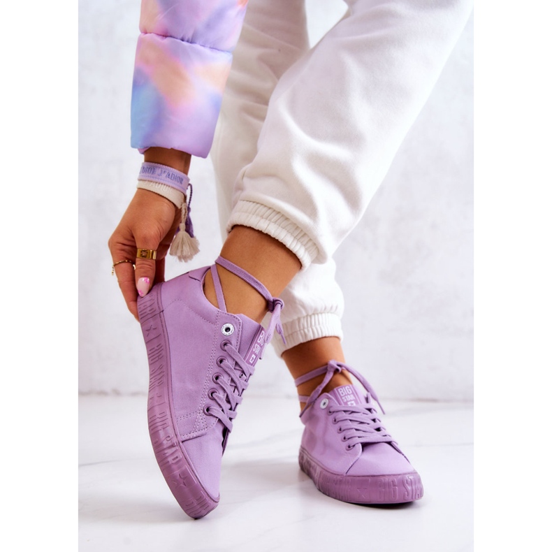 Tênis baixo feminino Big Star JJ274416 Violeta tolet 2