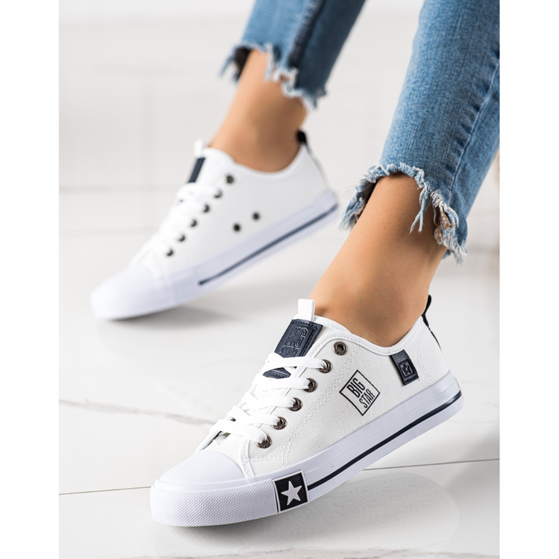 Tênis feminino Big Star JJ274255 branco 1