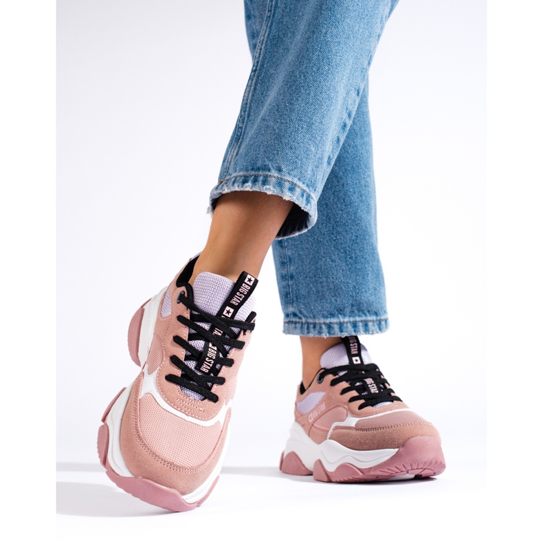 Tênis feminino Big Star JJ274577 rosa 1