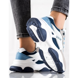 Tênis feminino Big Star JJ274580 branco azul multicolorido 1