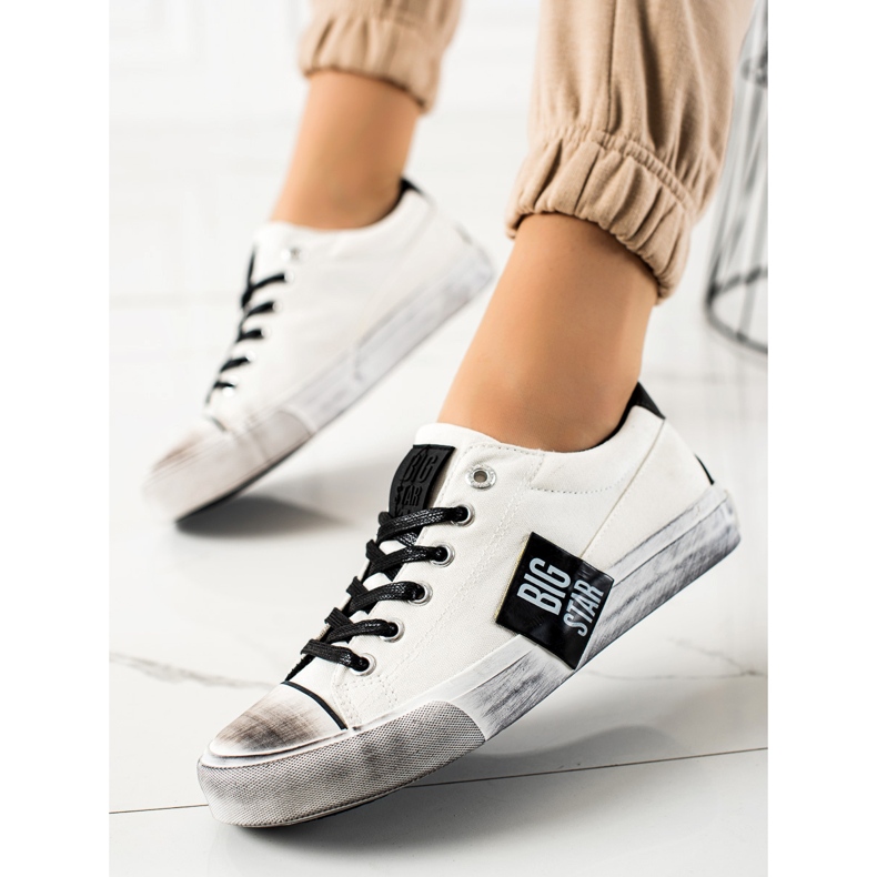 Tênis feminino Big Star JJ274350 branco 2