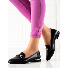 Mocassins nos saltos planos de Sergio Leone preto 2