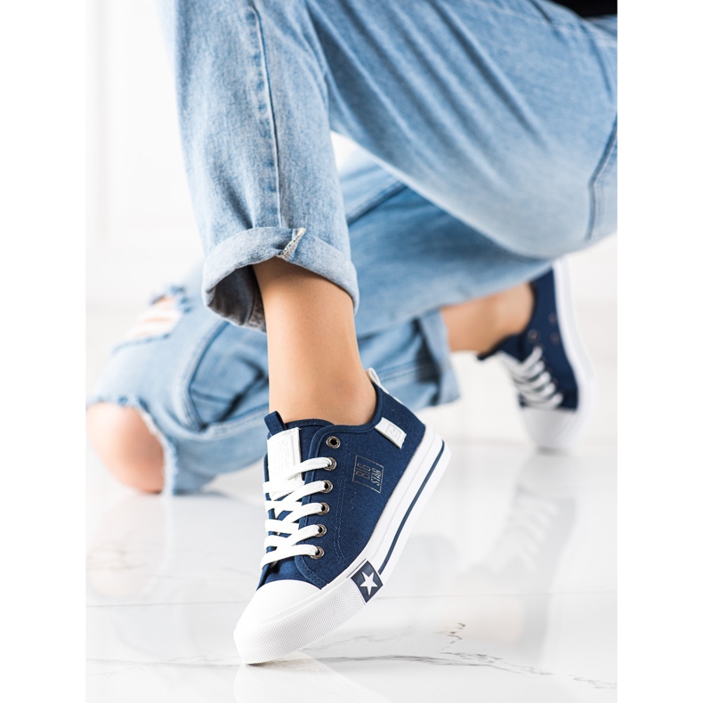 Tênis feminino Big Star JJ274256 azul marinho azul 1