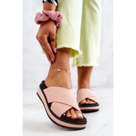 Chinelos femininos Big Star JJ274722 Rosa 1