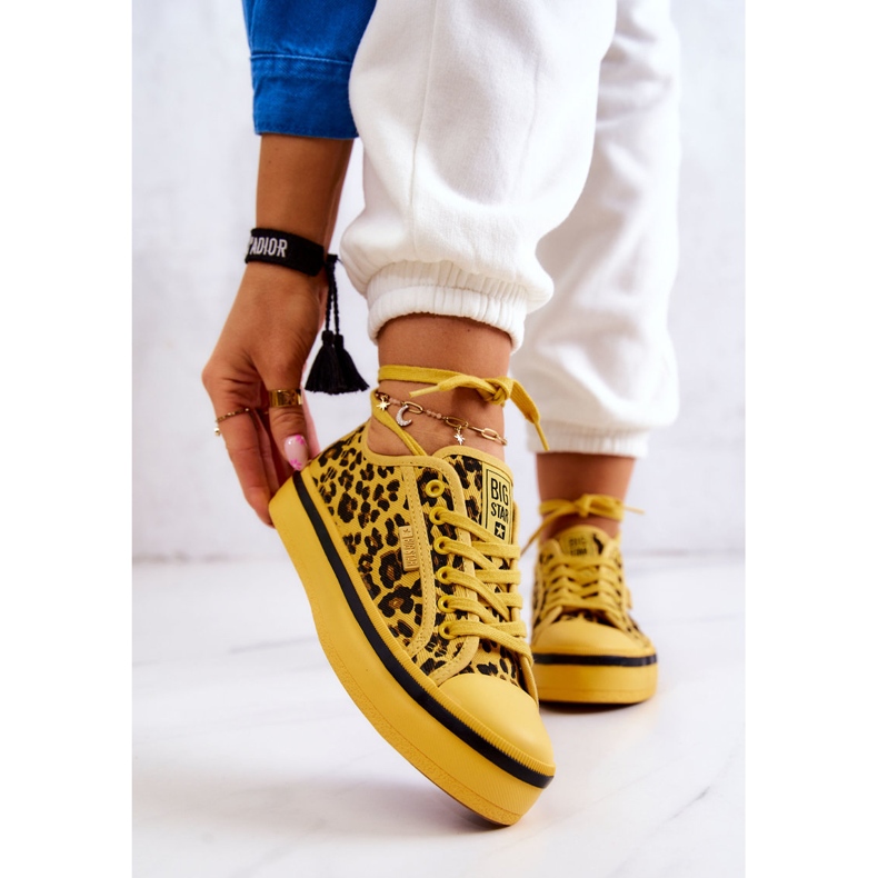 Tênis feminino Pantera Big Star JJ274616 Amarelo 2