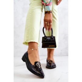 Mocassins femininos lacados Lordsy Nicole 2712/035 Preto 1