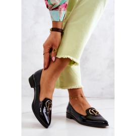 Mocassins femininos lacados Lordsy Nicole 2712/035 Preto 2