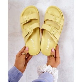 S.Barski Chinelos de borracha Corina amarela com fivela amarelo 1