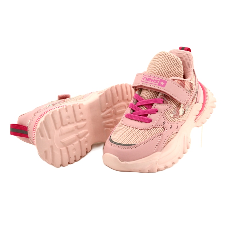 Calçados Esportivos com Velcro NEWS 22DZ32-4931 Rosa 3