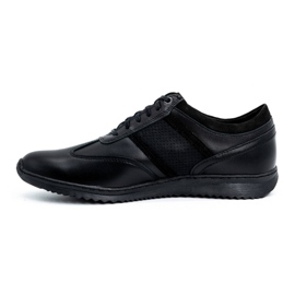 Polbut Sapatos casuais de couro masculino 2117P preto 1