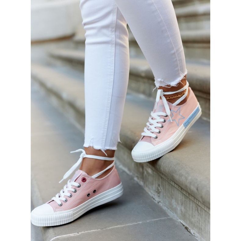 Tênis baixo feminino Big Star JJ274385 Rosa 2