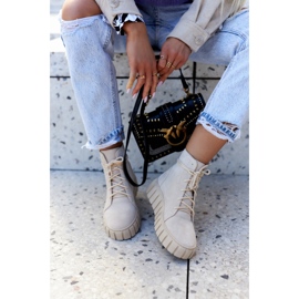 Lewski Shoes Botas plataforma de camurça Lewski sapatos 3177 bege claro 1