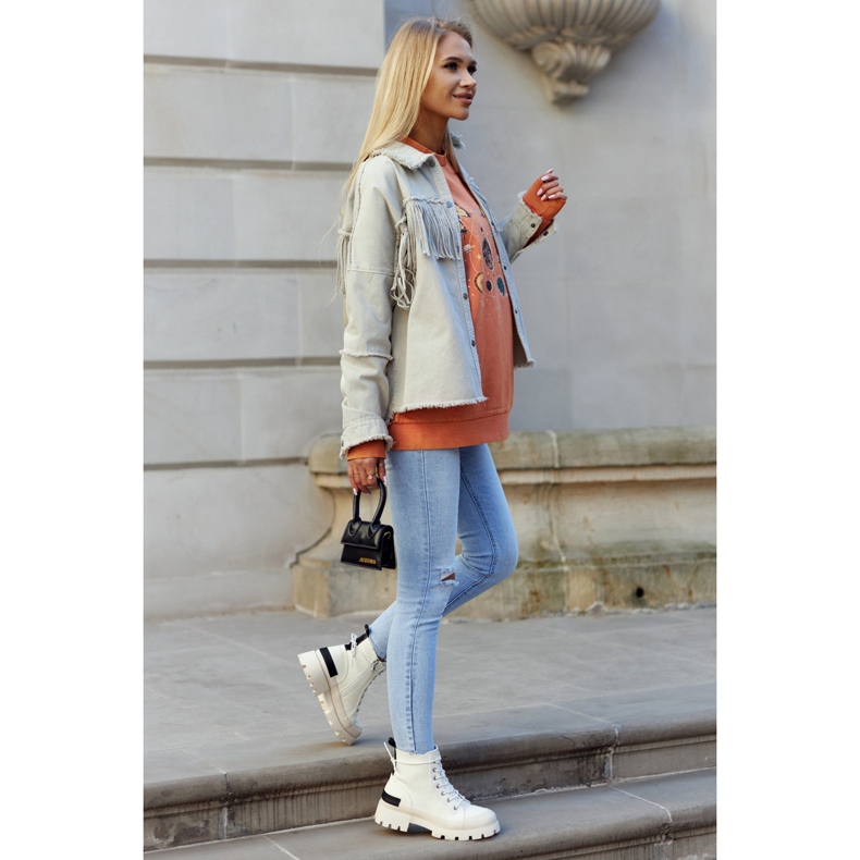 S.Barski Tênis feminino Botas Larina bege claro 2