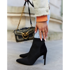 S.Barski Botas femininas com uma meia em um salto alto preto ontem à noite 2 S.Barski Botas femininas com uma meia em um salto alto preto ontem à noite 2