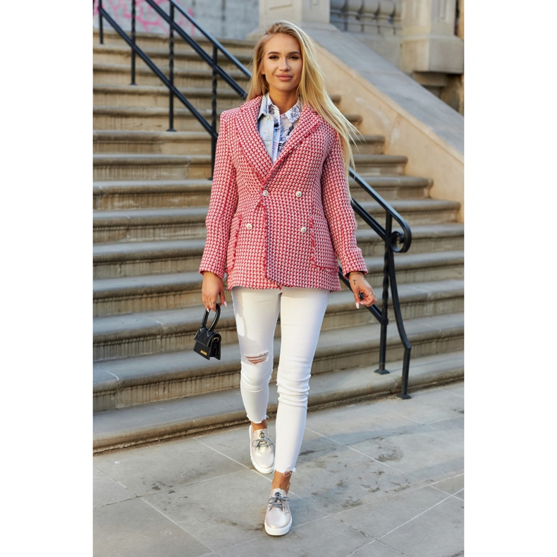 S.Barski Tênis feminino de couro com rosa Carrey metálico bege 1