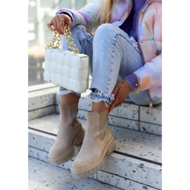 Lemar Botas Femininas de Camurça Bege Claro Canil 2