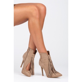 Comer Botas da moda com franjas marrom 2