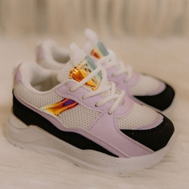 Sapatilhas de tênis para crianças, preto-violeta, hora do jogo branco tolet 2