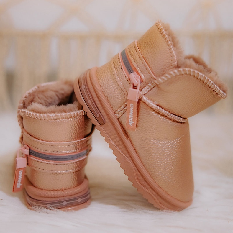 PA1 Botas de neve infantil rosa gelado 2